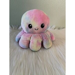 Reversible Octopus Plush Pastel Tie-dye Pattern  Animal Stuffed Plush Toy Used